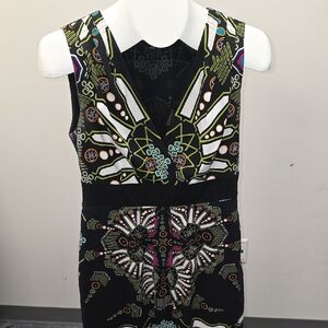 Nicole by Nicole Miller Black Dress with Purple and Yellow Accents